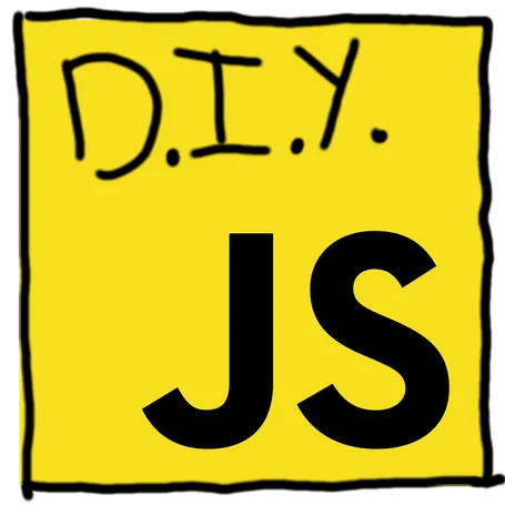 Hand-drawn looking JavaScript logo saying DIY JS