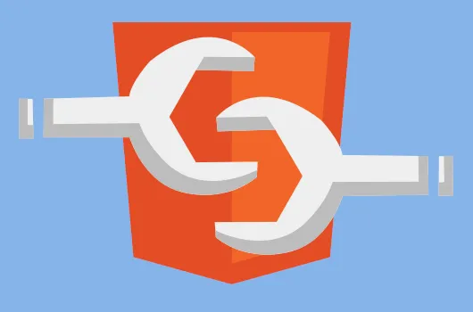 Web components logo of two wrenches together