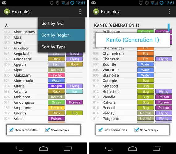 Pokémon sorted by region.
