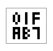 Black square with monospace text inside of hexademical encoding