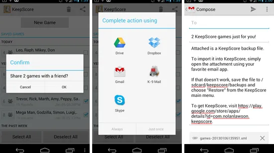 The "Share" feature.