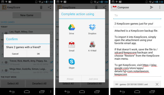 The "Share" feature.