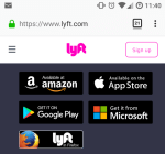 Lyft’s website may offer “Lyft in Firefox,” which is the&nbsp;PWA