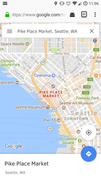 Google Maps running in Firefox