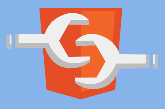 Web components logo of two wrenches together